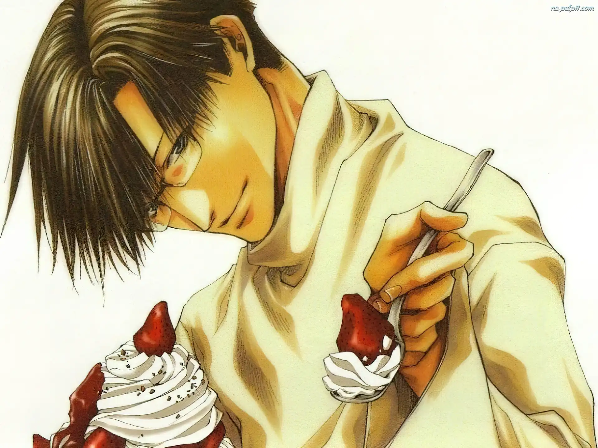 śmietana, Saiyuki, truskawka